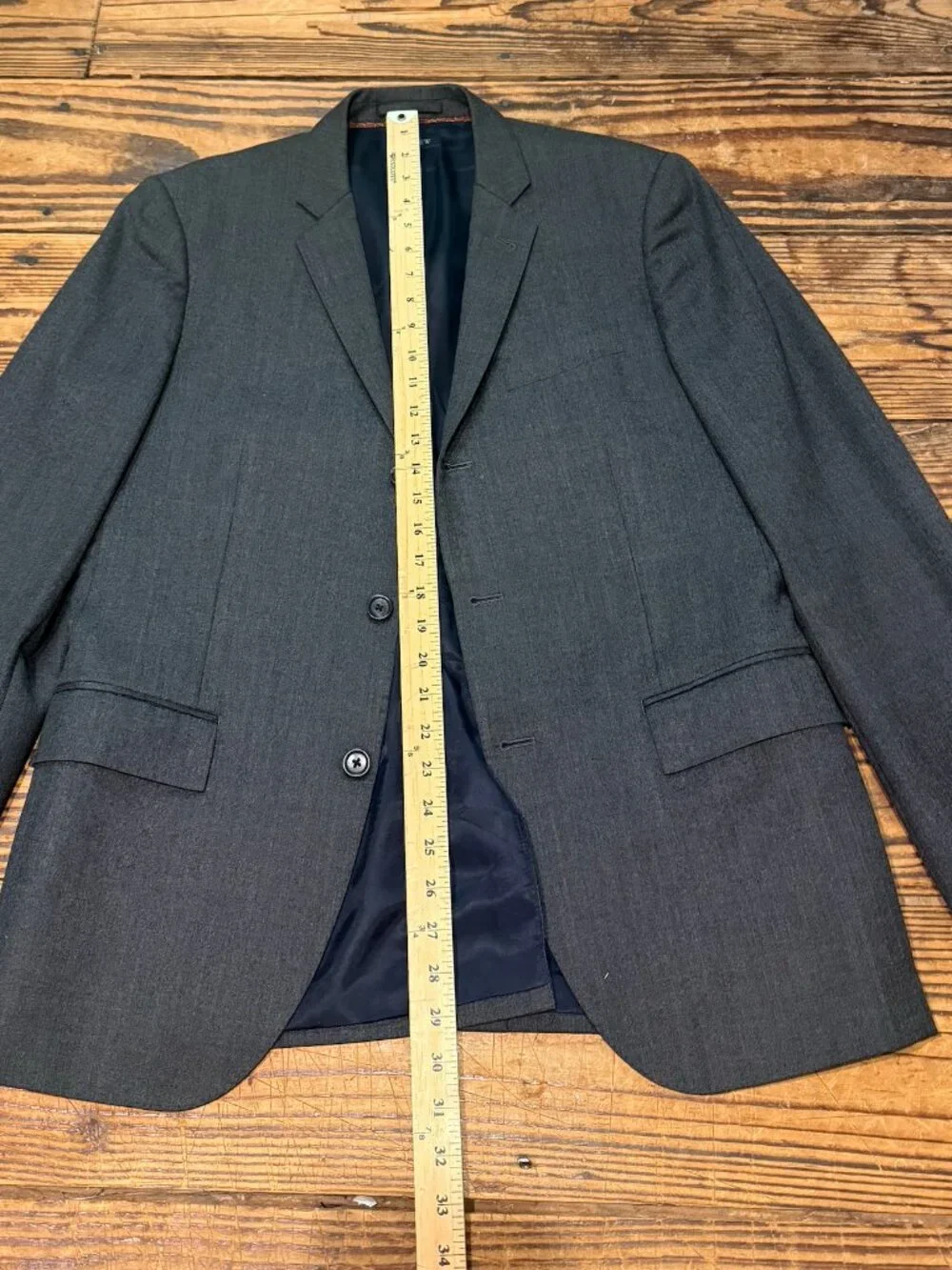 J Crew Ludlow Jacket Blazer Mens 40 Regular Italian Wool Dark Gray 3 Button EUC